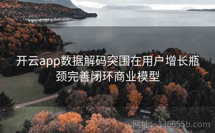 开云app数据解码突围在用户增长瓶颈完善闭环商业模型